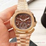 Best Copy Patek Philippe Nautilus 5990 Automatic Chocolate Dial Rose Gold